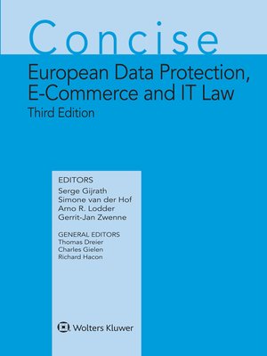 cover image of Concise European Data Protection, E-Commerce and IT Law